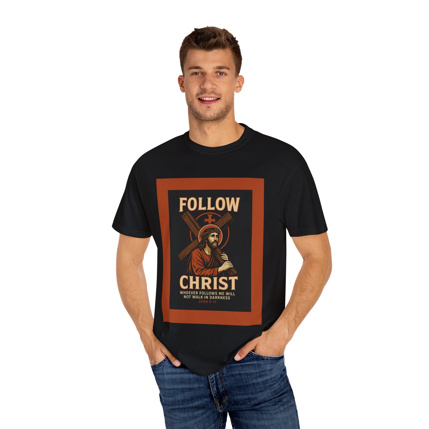 Vintage Christian T-Shirt - Follow Christ Graphic Tee, Unisex Faith Shirt, Religious Apparel, Gift for Believers, Inspirational Top