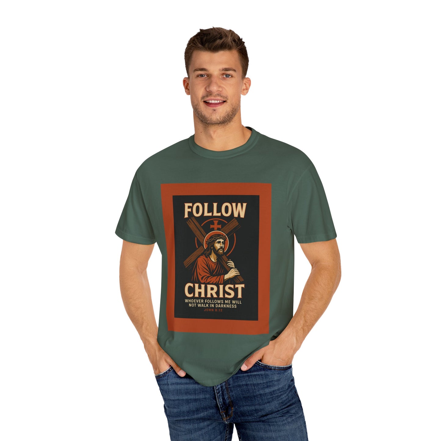 Vintage Christian T-Shirt - Follow Christ Graphic Tee, Unisex Faith Shirt, Religious Apparel, Gift for Believers, Inspirational Top