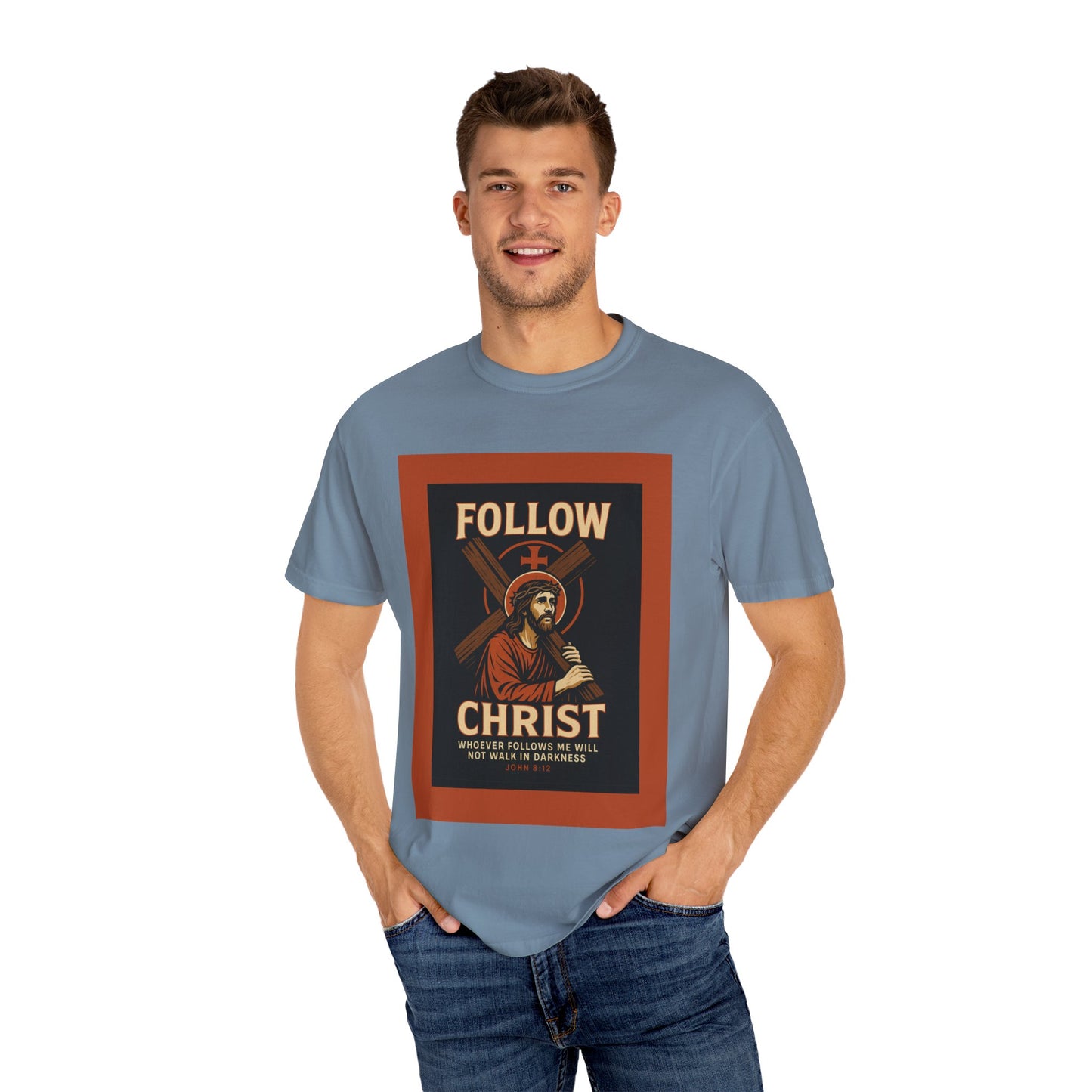 Vintage Christian T-Shirt - Follow Christ Graphic Tee, Unisex Faith Shirt, Religious Apparel, Gift for Believers, Inspirational Top