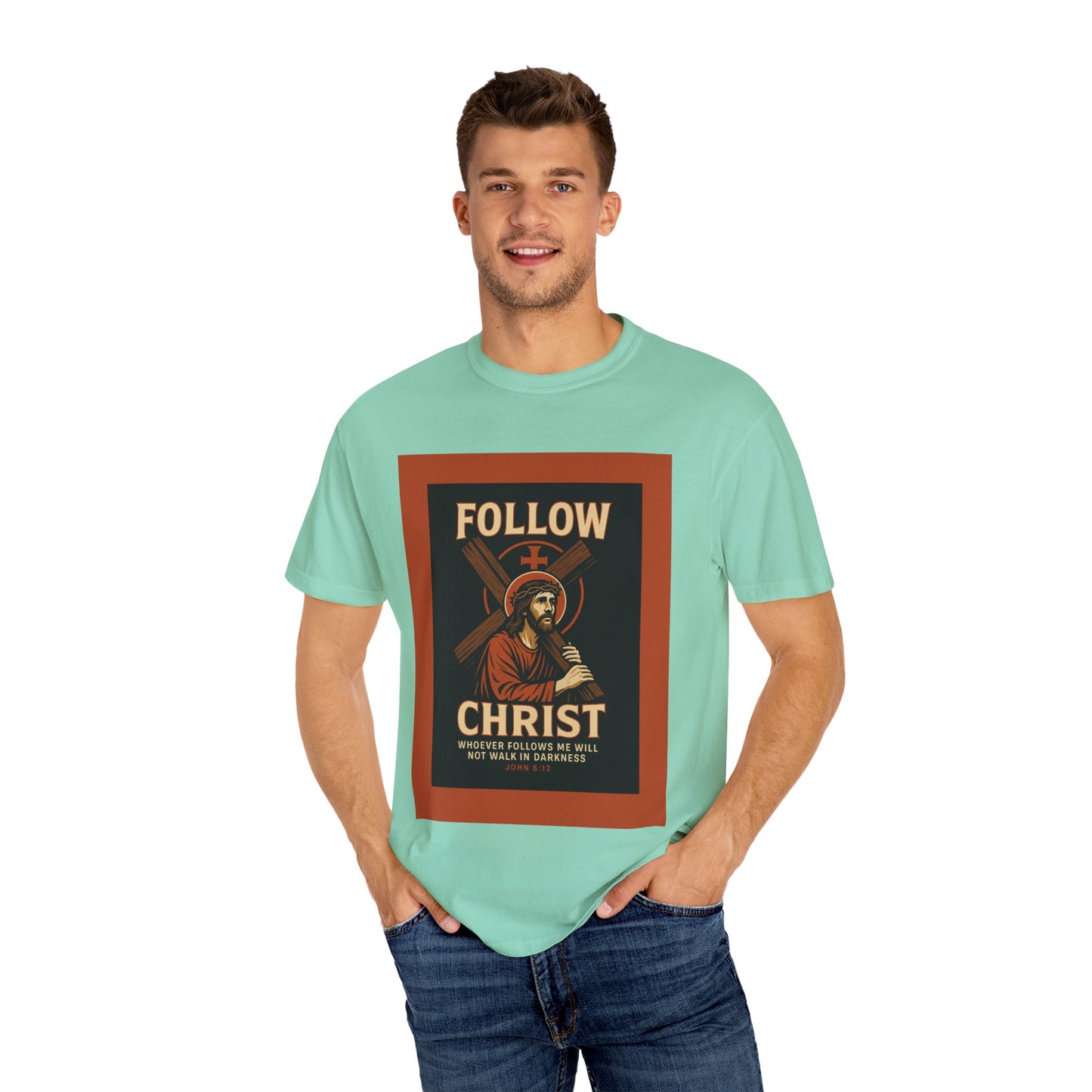 Vintage Christian T-Shirt - Follow Christ Graphic Tee, Unisex Faith Shirt, Religious Apparel, Gift for Believers, Inspirational Top