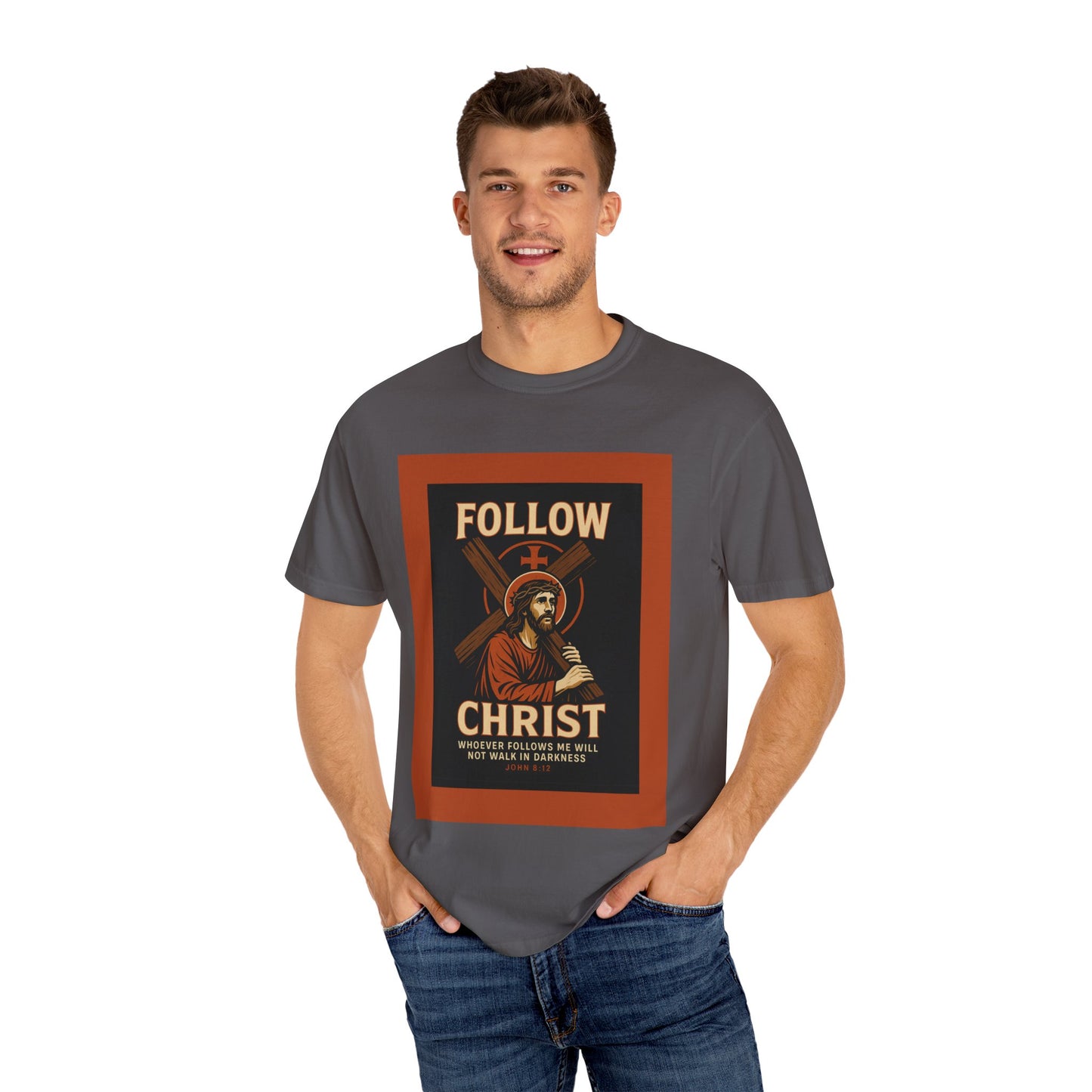 Vintage Christian T-Shirt - Follow Christ Graphic Tee, Unisex Faith Shirt, Religious Apparel, Gift for Believers, Inspirational Top