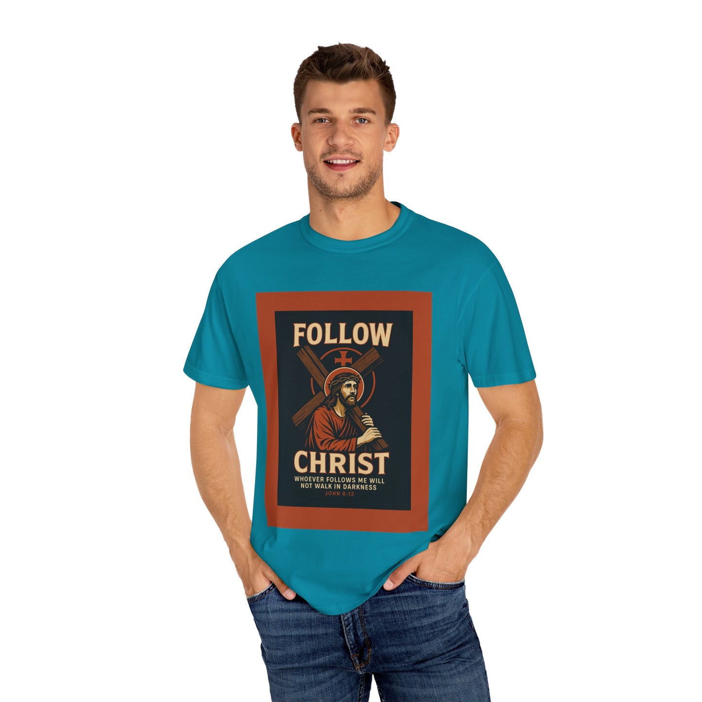 Vintage Christian T-Shirt - Follow Christ Graphic Tee, Unisex Faith Shirt, Religious Apparel, Gift for Believers, Inspirational Top