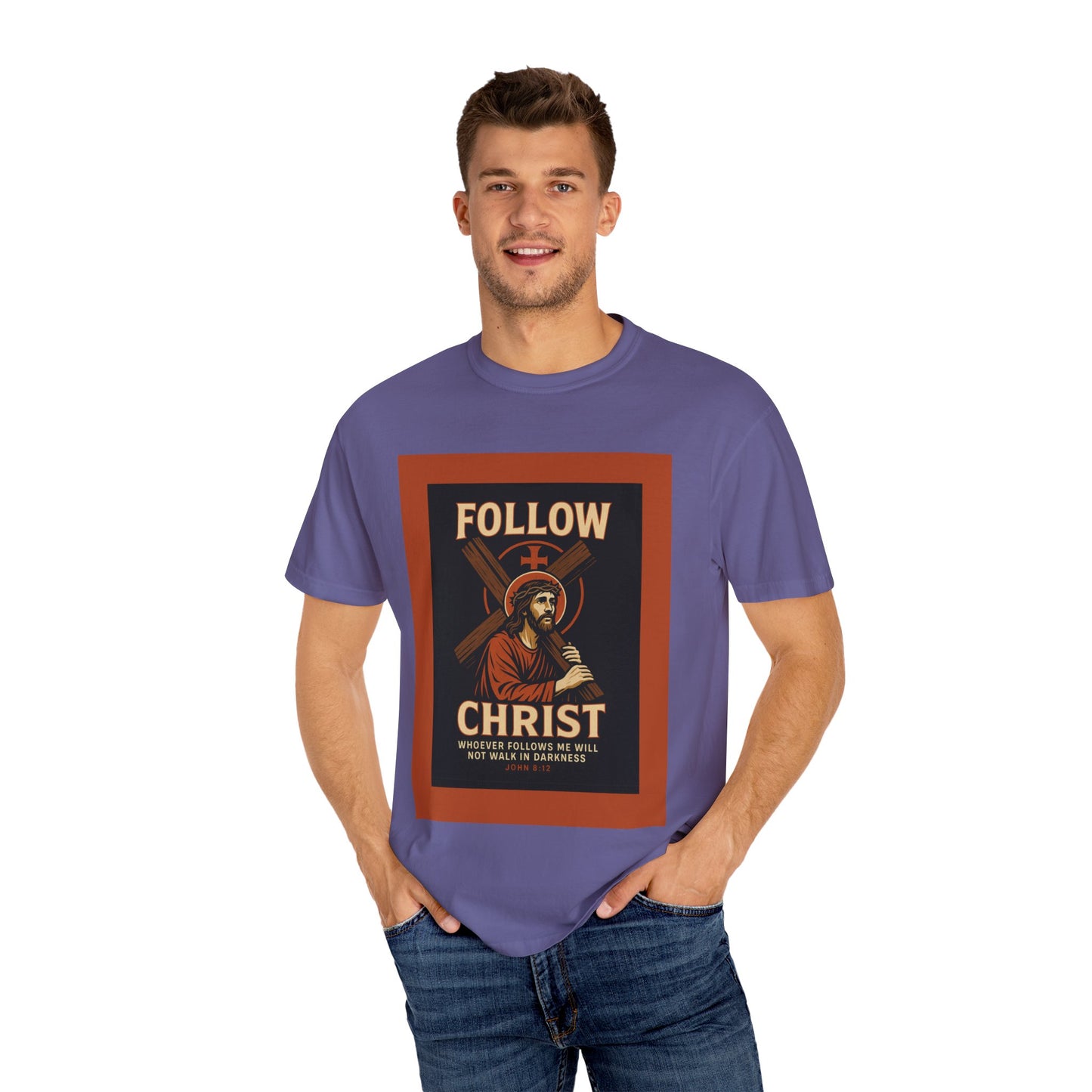 Vintage Christian T-Shirt - Follow Christ Graphic Tee, Unisex Faith Shirt, Religious Apparel, Gift for Believers, Inspirational Top